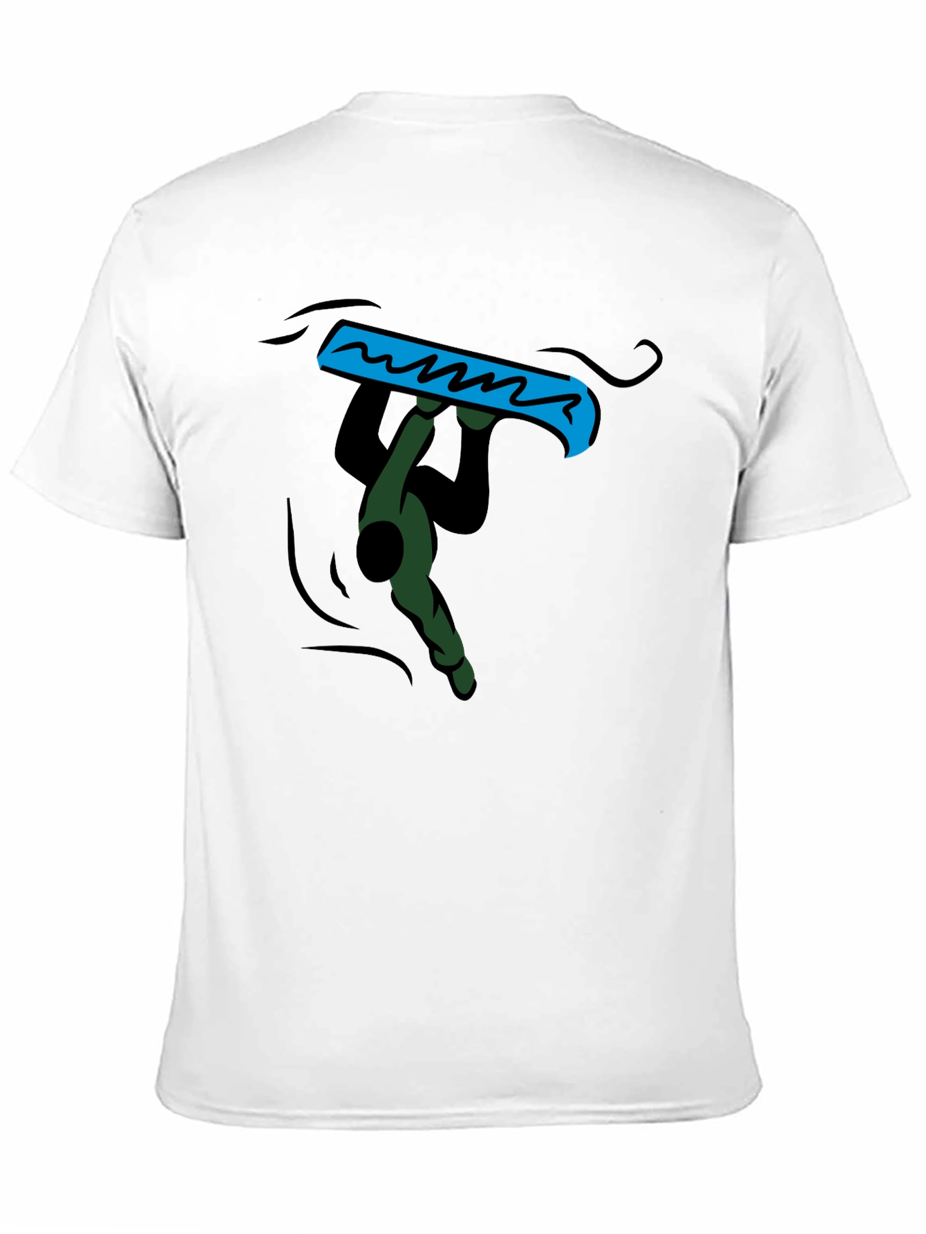 Black Graphic Tee - Handstand Snowboarder
