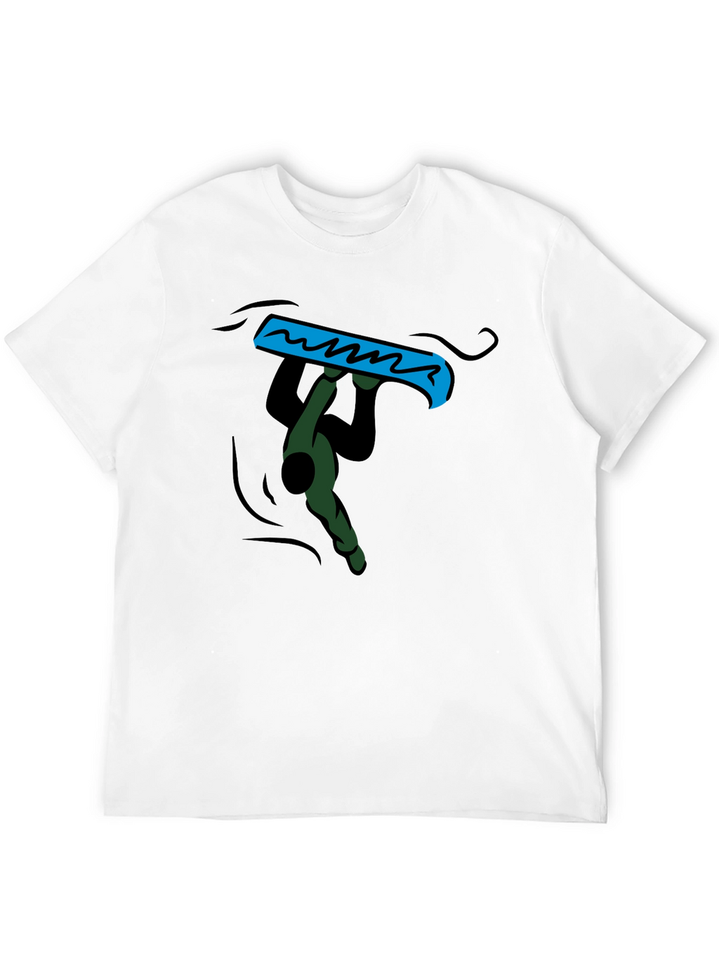 Black Graphic Tee - Handstand Snowboarder