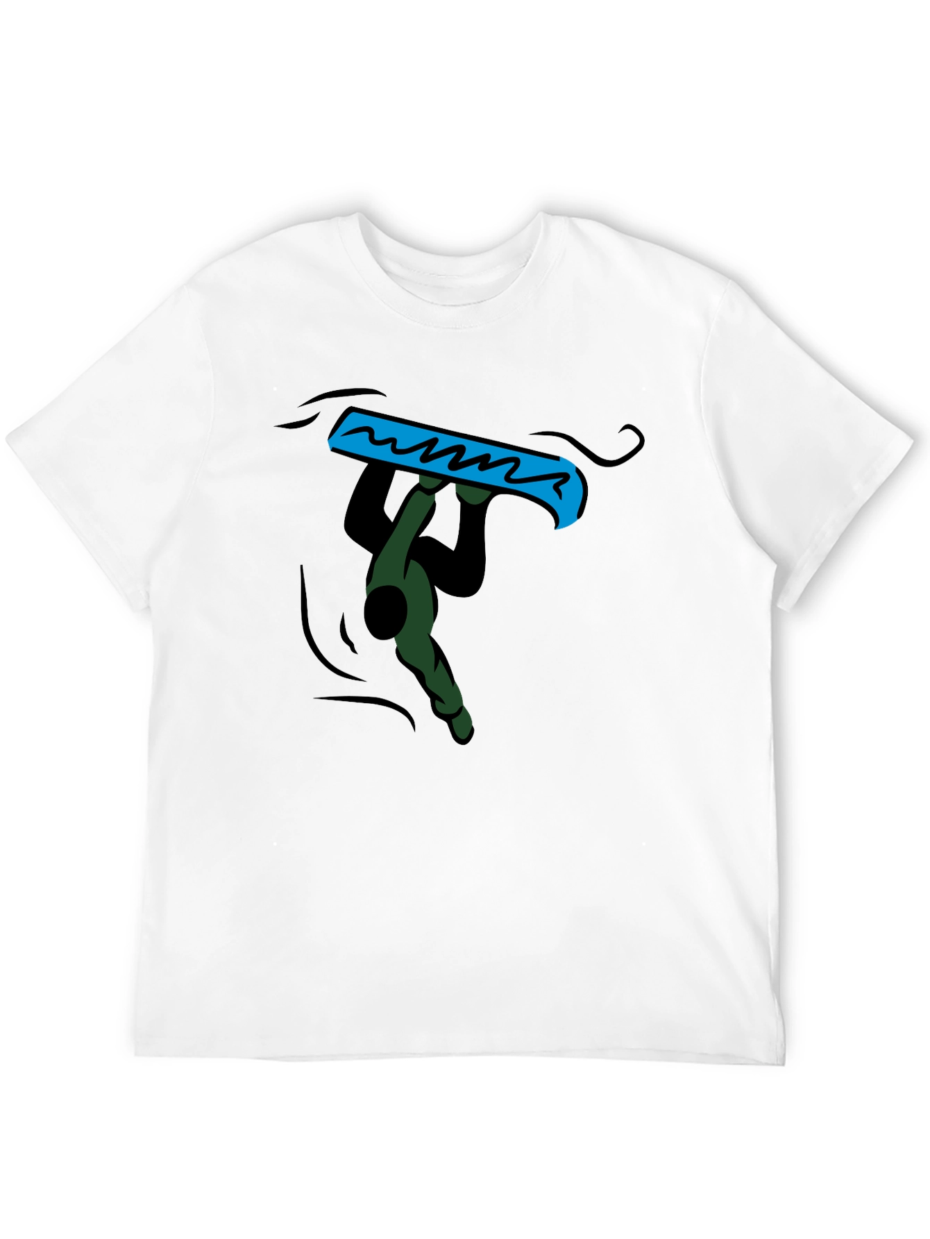 Black Graphic Tee - Handstand Snowboarder