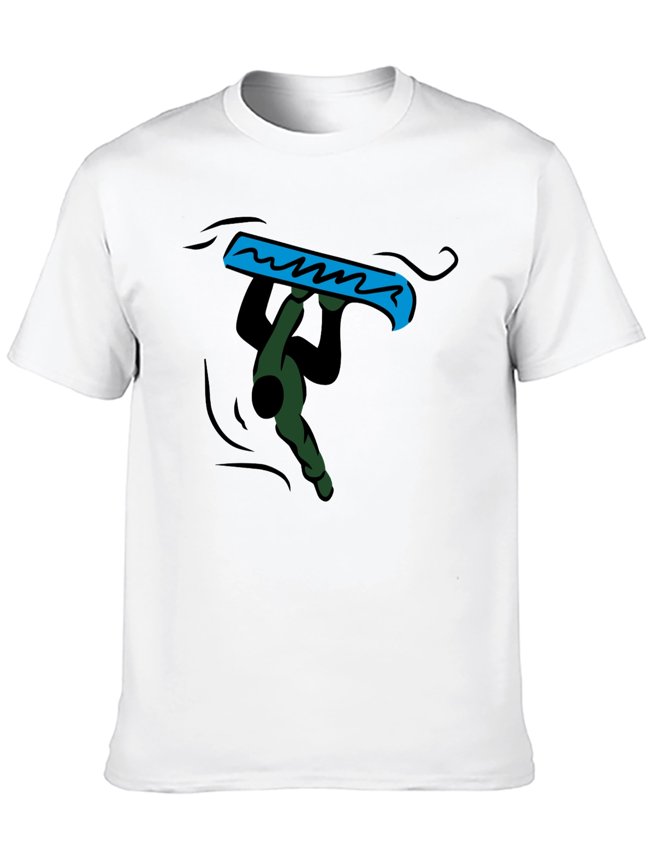 Black Graphic Tee - Handstand Snowboarder