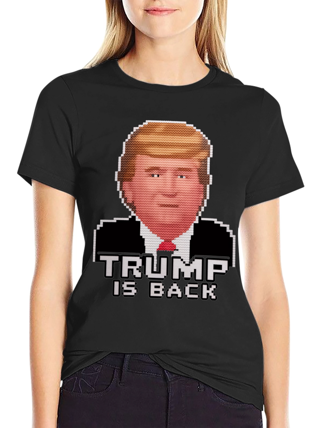 Trump Is Back Pixel Art Graphic Tee