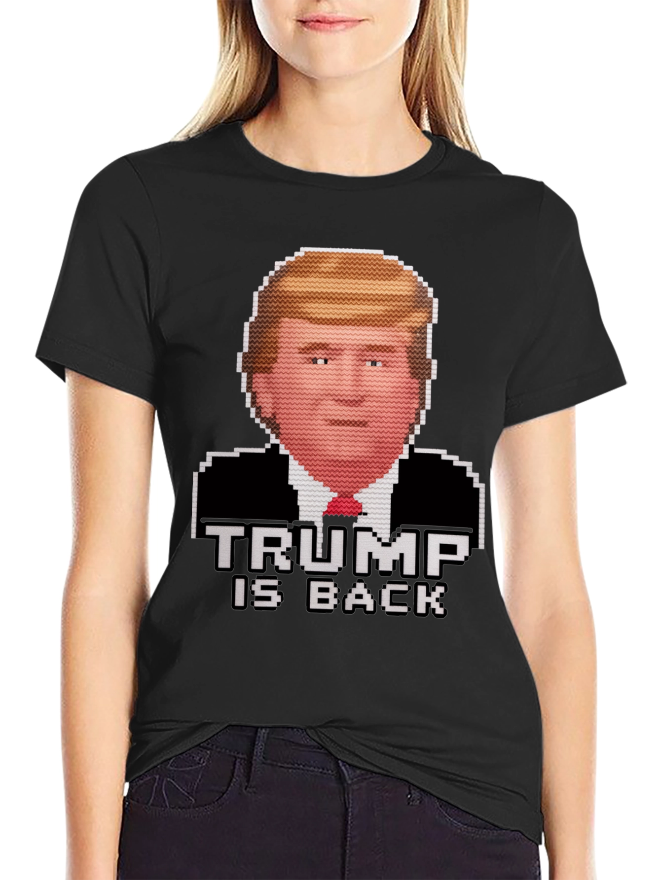 Trump Is Back Pixel Art Graphic Tee