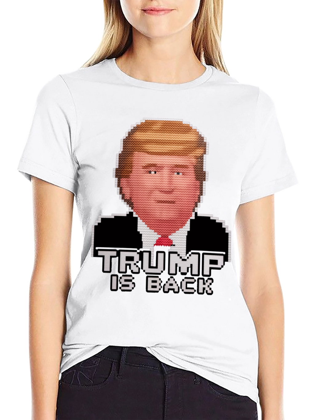 Trump Is Back Pixel Art Graphic Tee