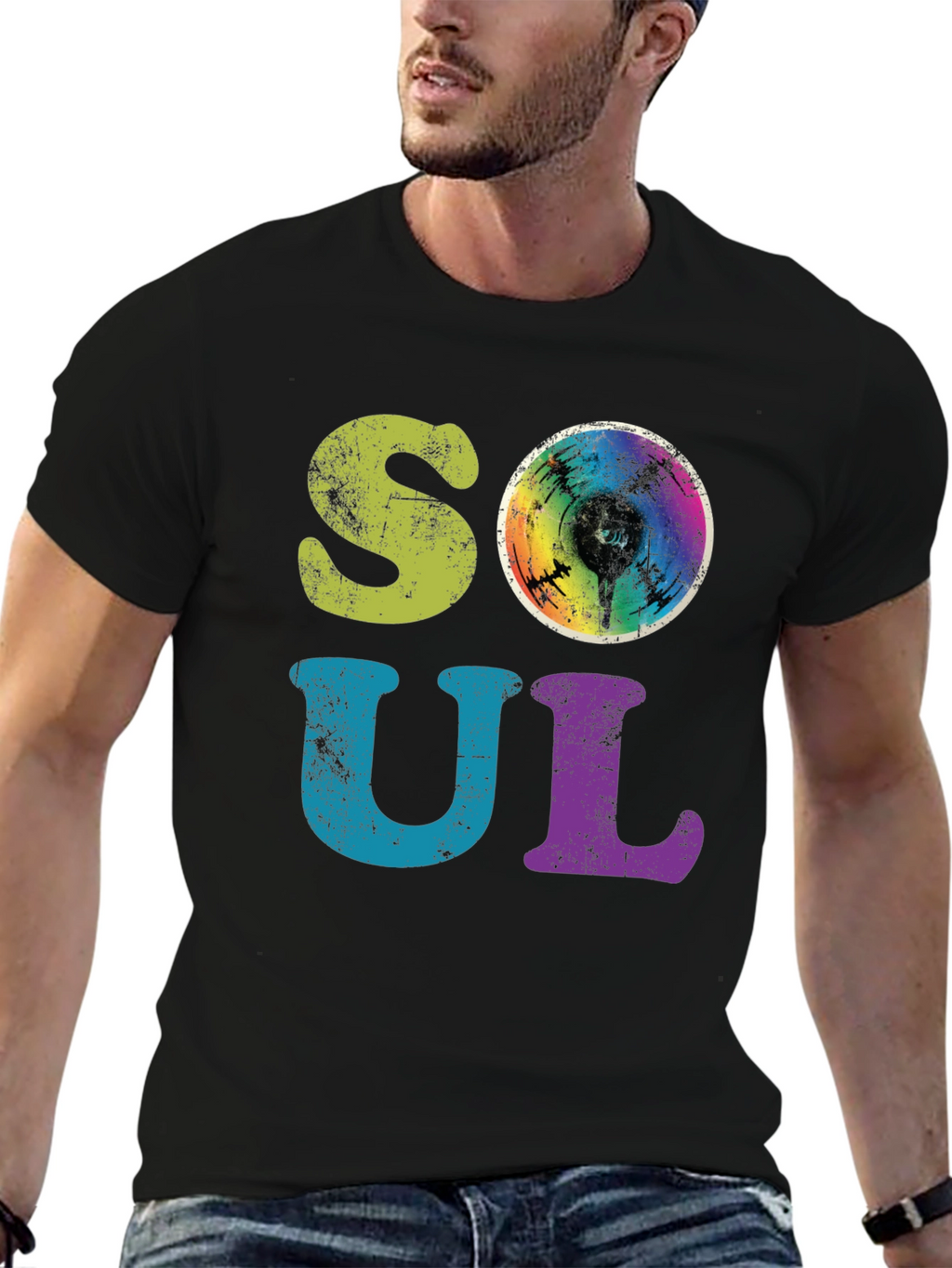 Soul Vinyl Graphic T-Shirt - Retro Style