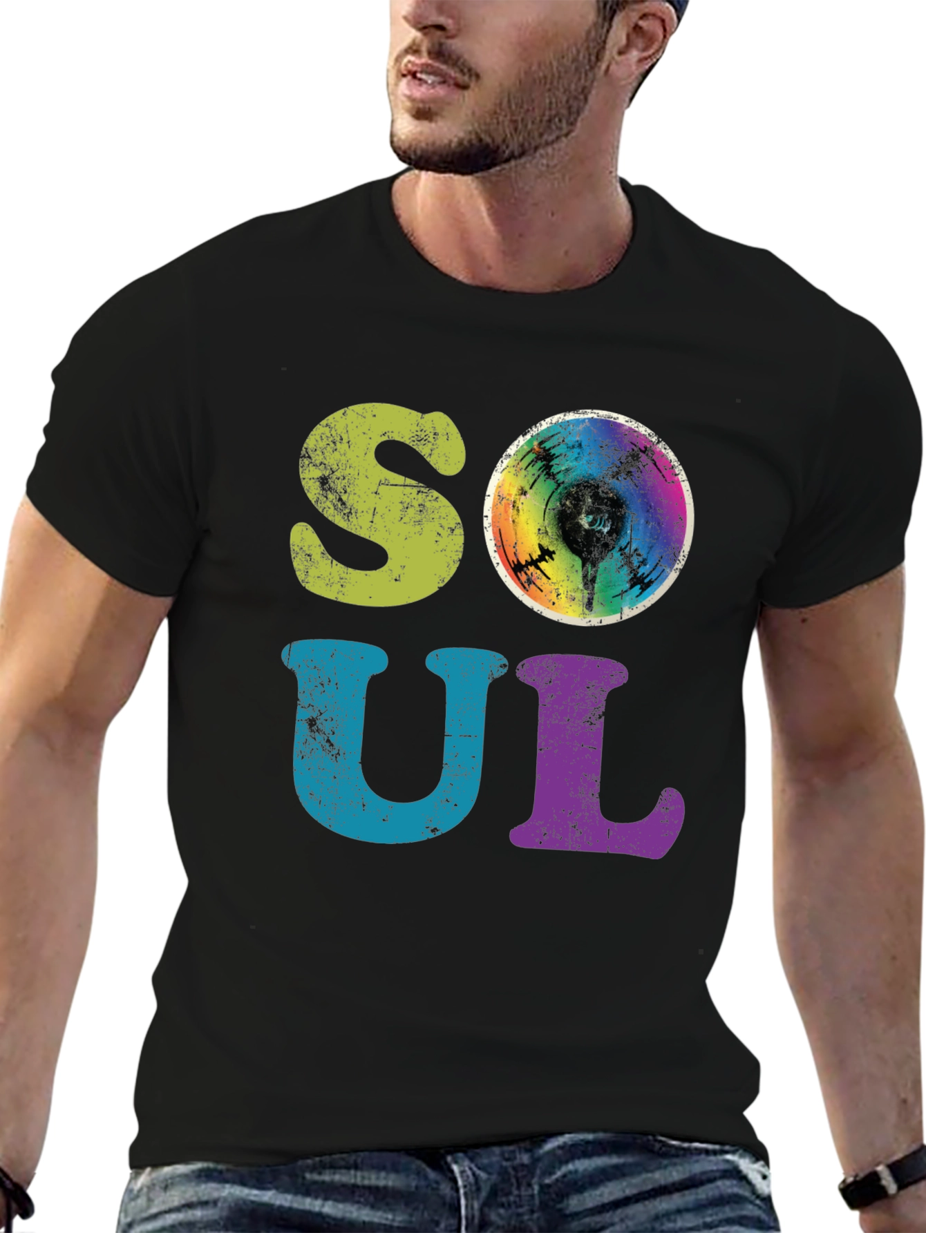 Soul Vinyl Graphic T-Shirt - Retro Style