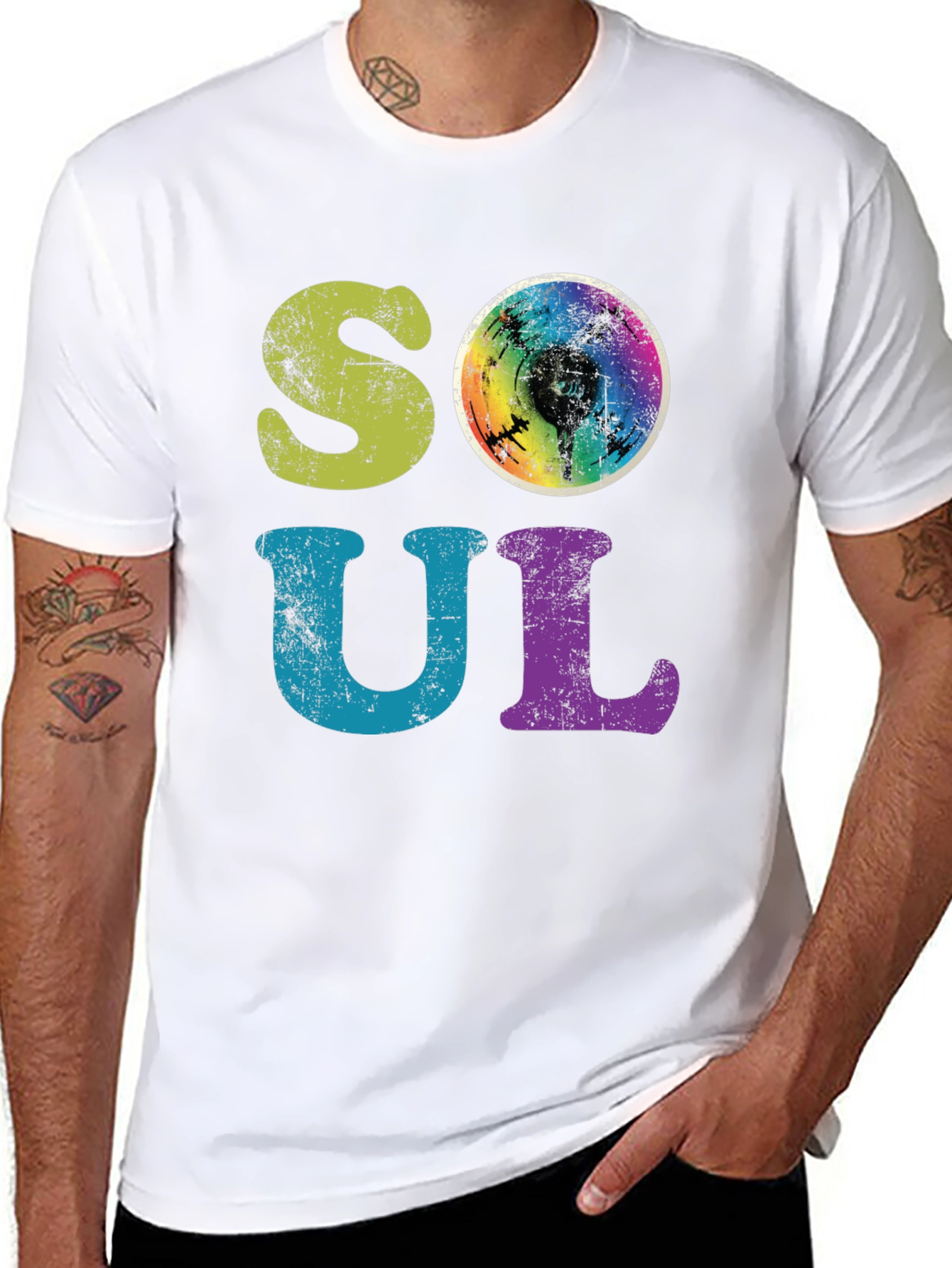Soul Vinyl Graphic T-Shirt - Retro Style