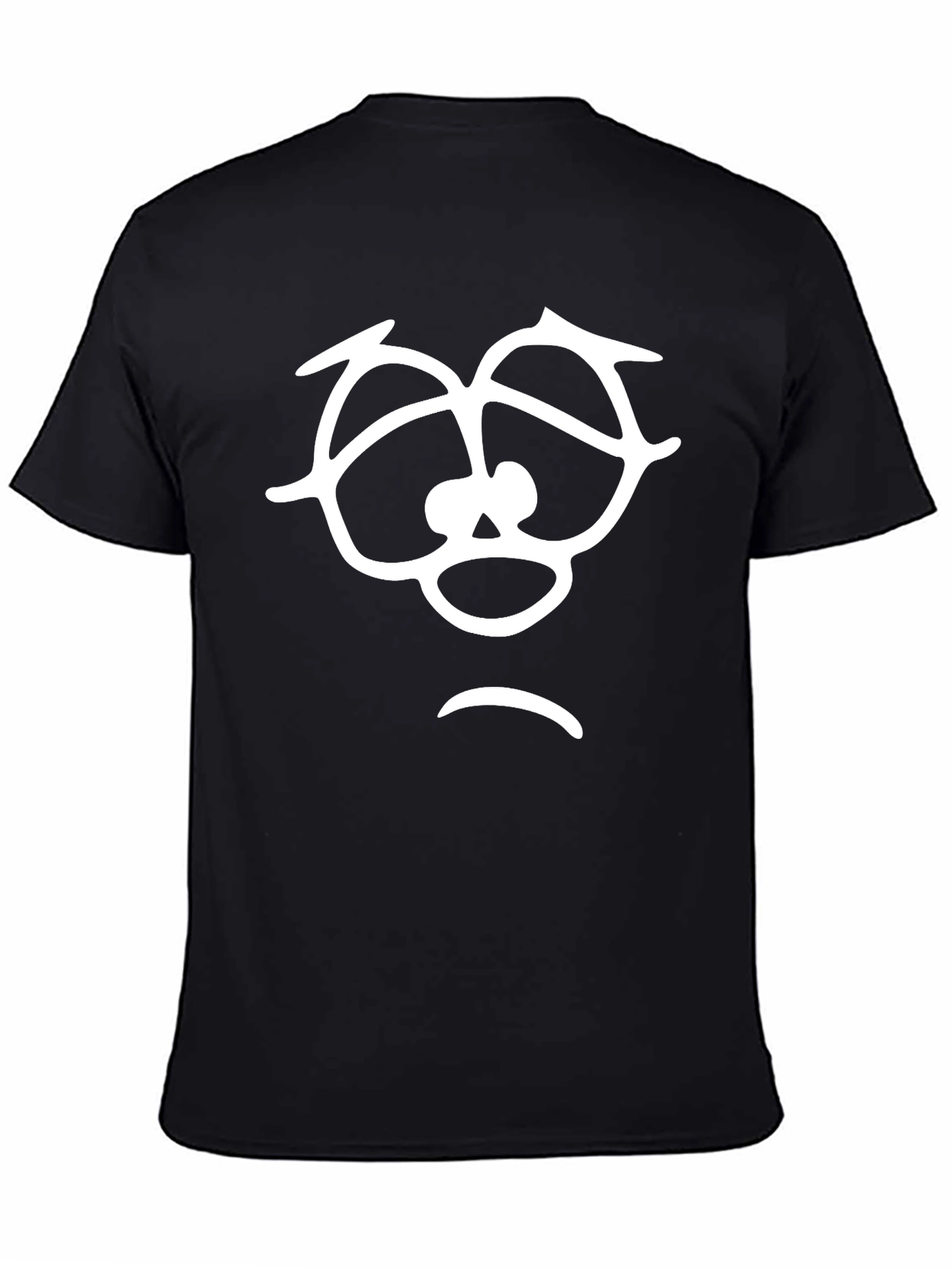 Sad Face Graphic T-Shirt - Unisex Black Tee