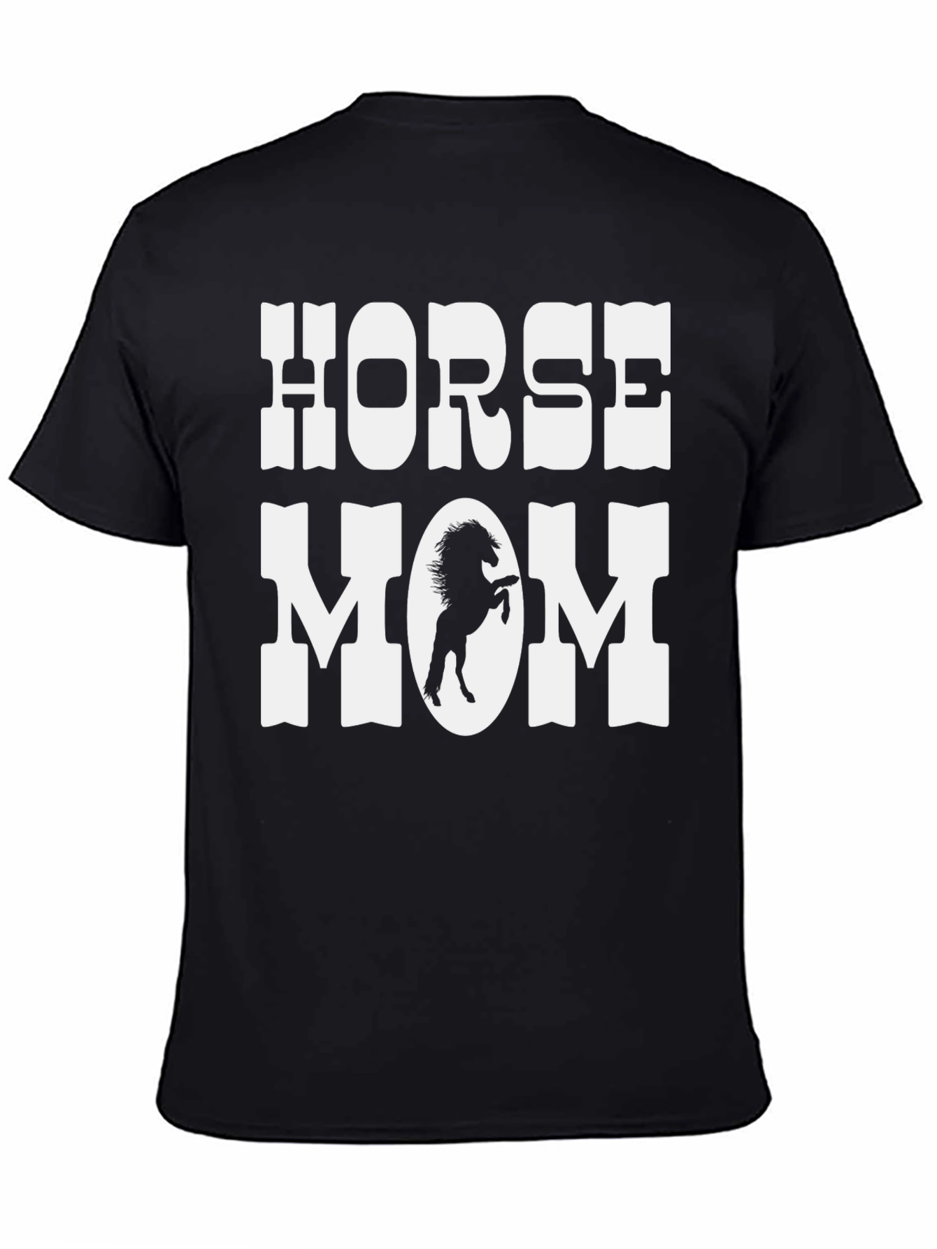 Horse Mom Graphic T-Shirt - Black