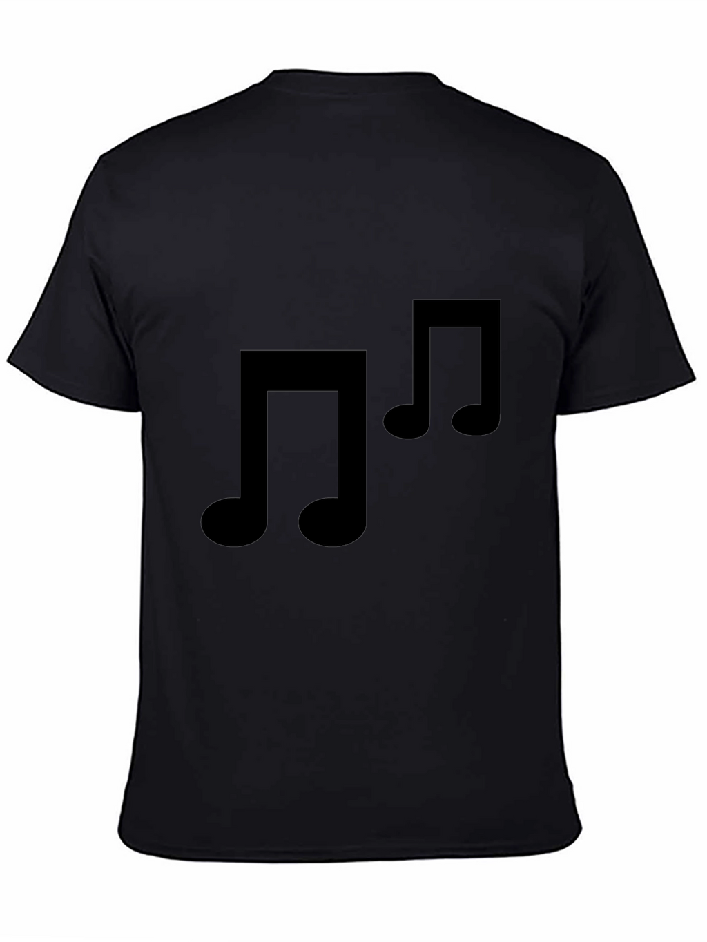 Black Music Note T-Shirt - Stylish & Comfortable