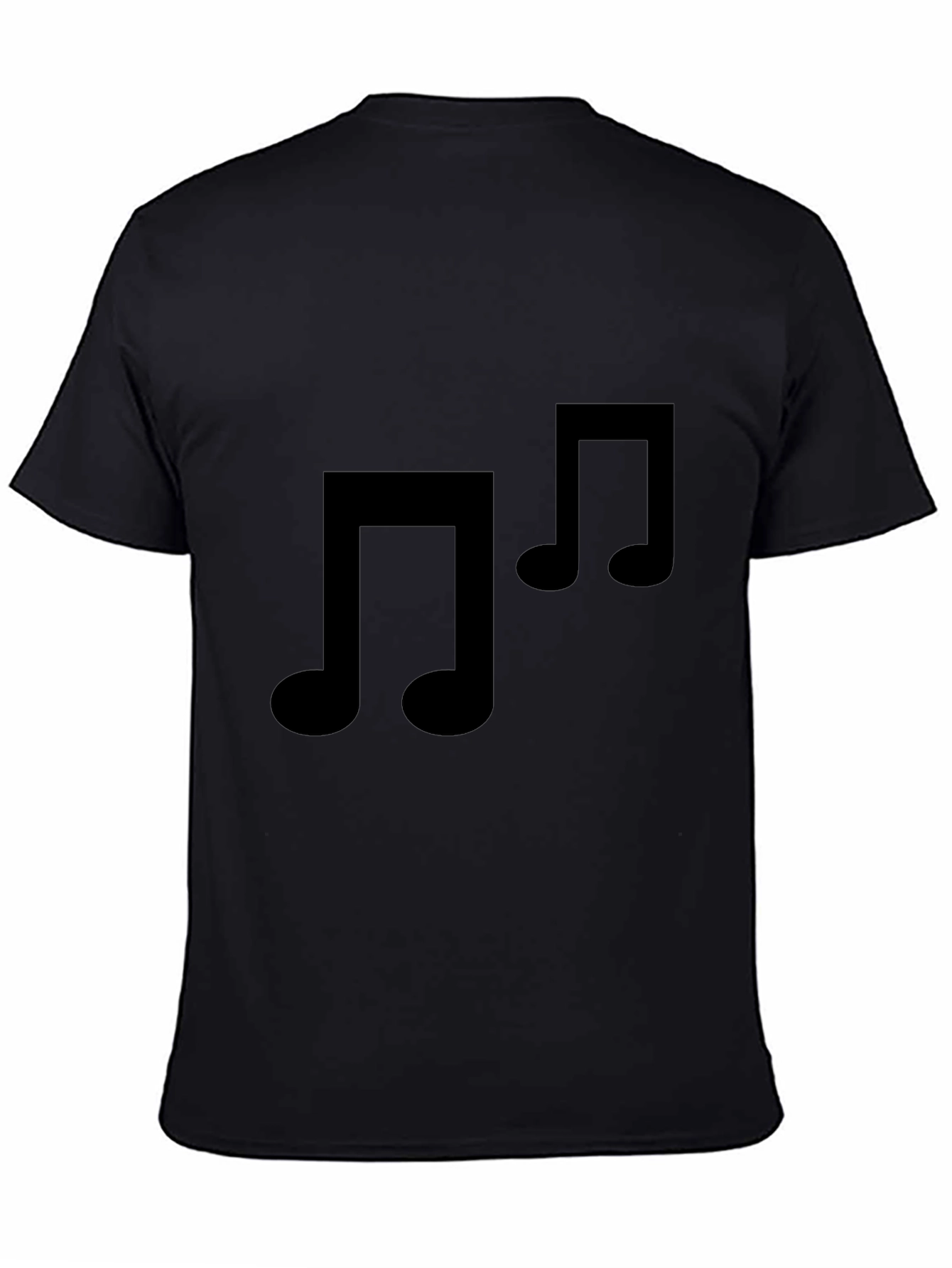 Black Music Note T-Shirt - Stylish & Comfortable