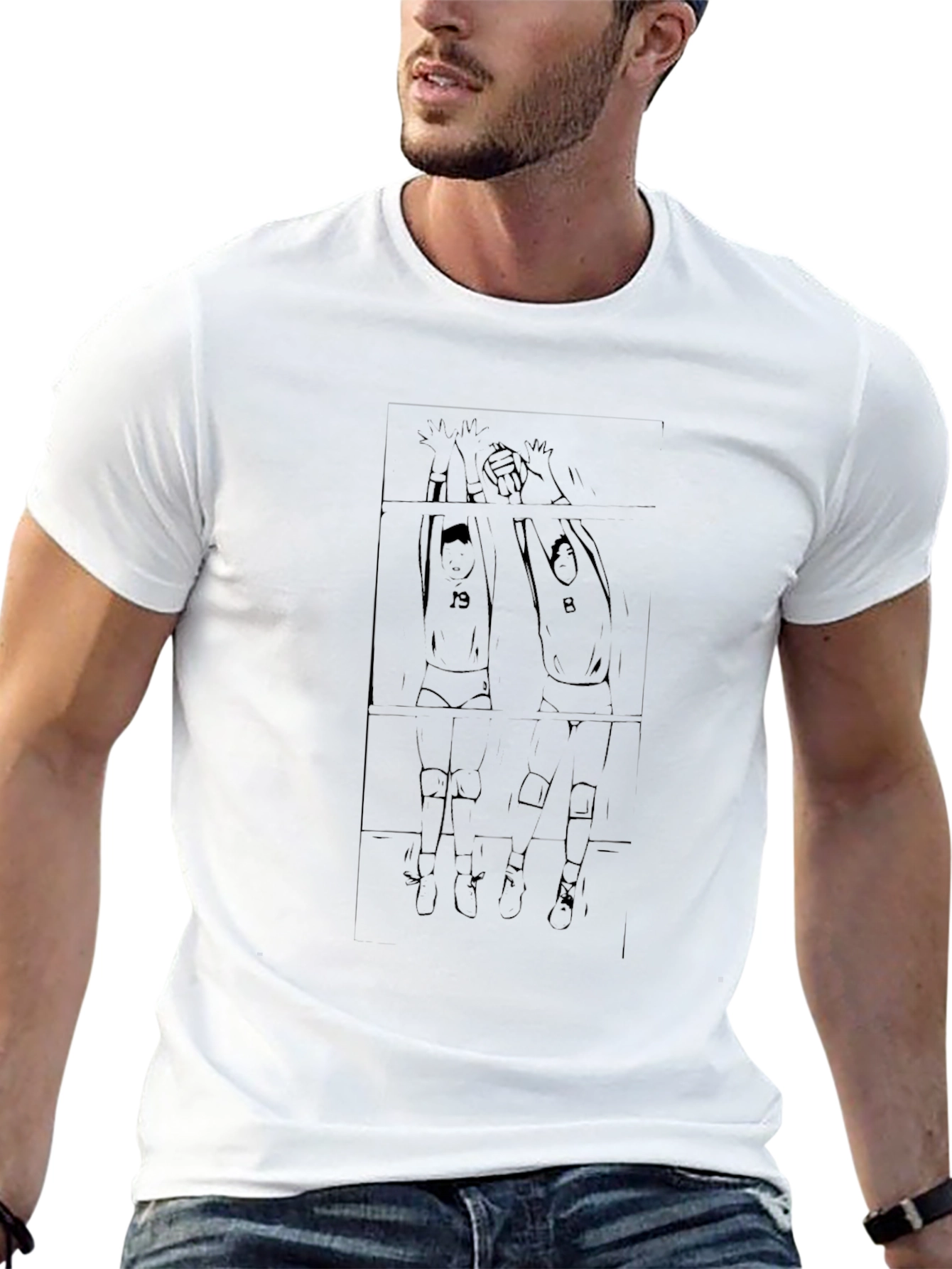Sketch Style Volleyball T-Shirt