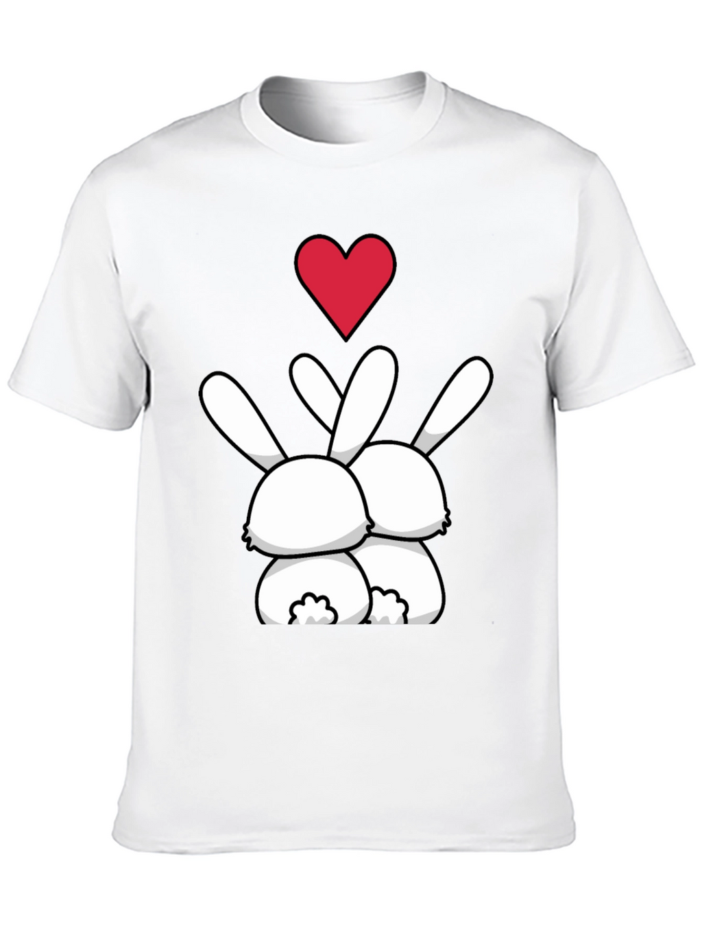 Bunny Love Graphic Tee - Black Casual Shirt