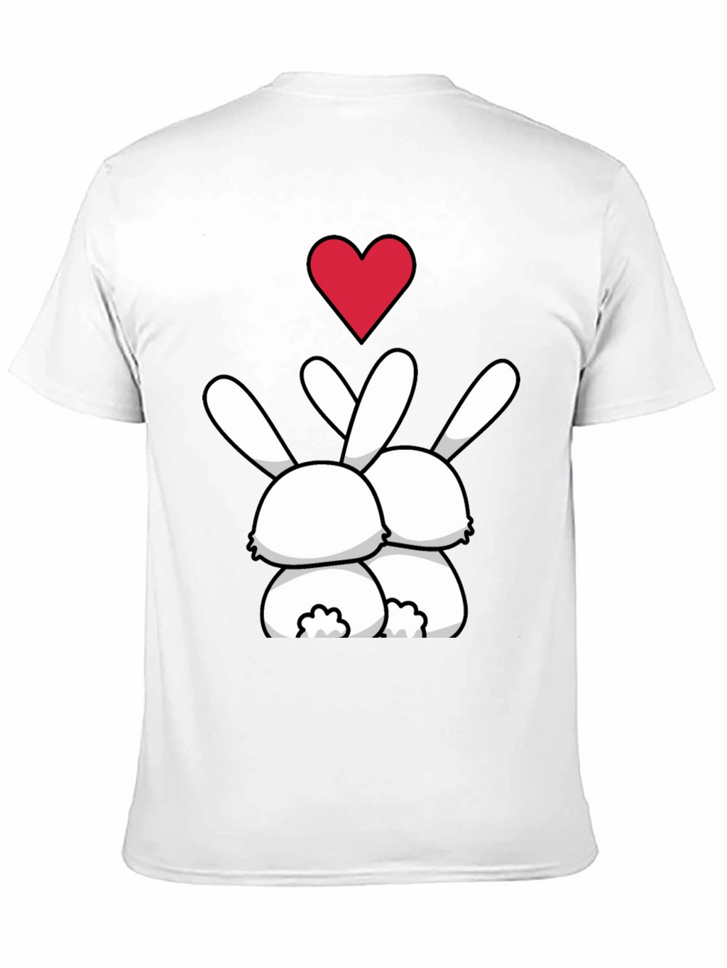 Bunny Love Graphic Tee - Black Casual Shirt