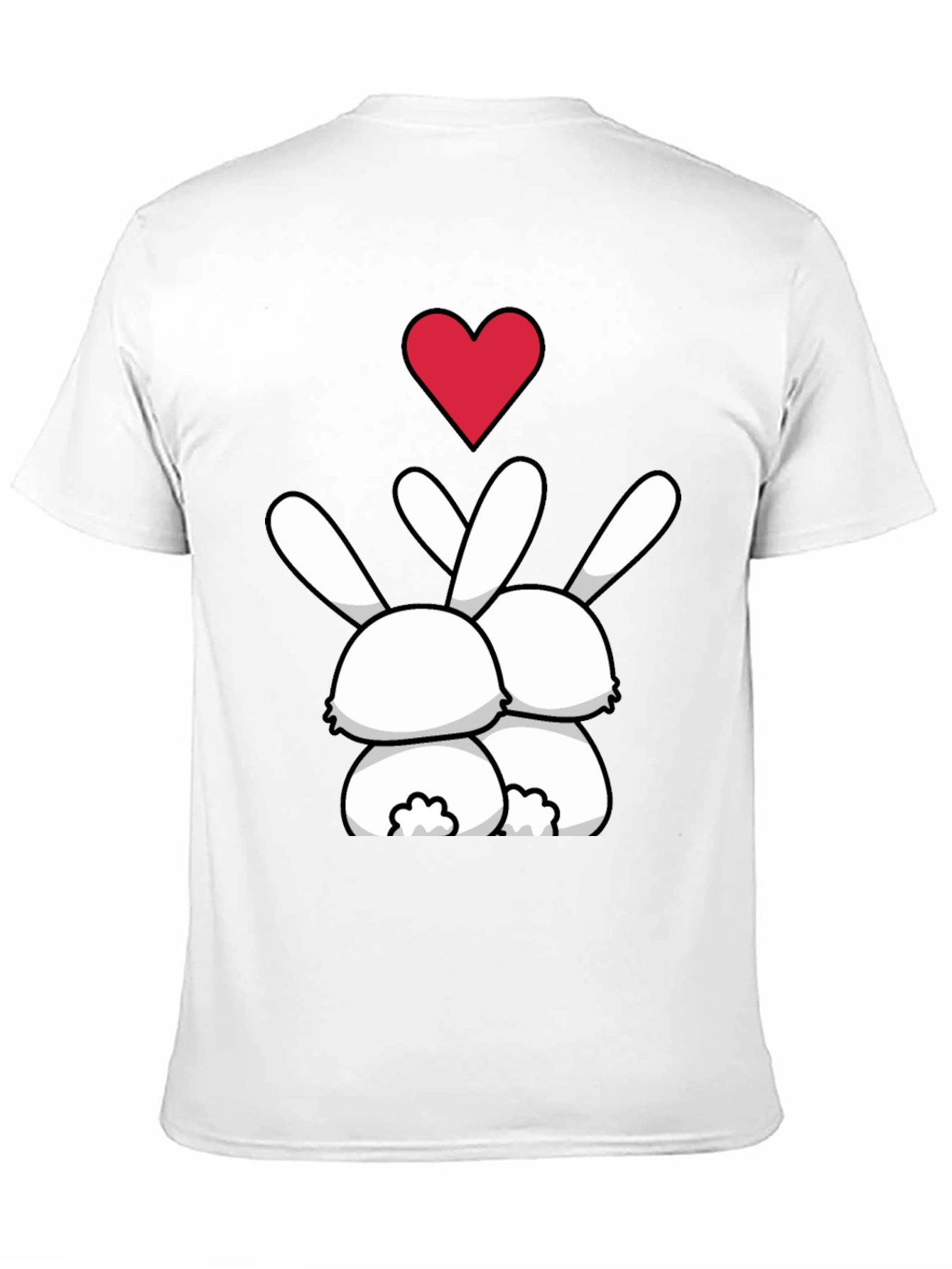 Bunny Love Graphic Tee - Black Casual Shirt