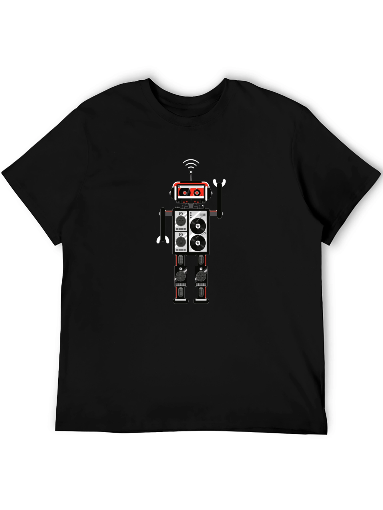 Robot Graphic Black T-Shirt