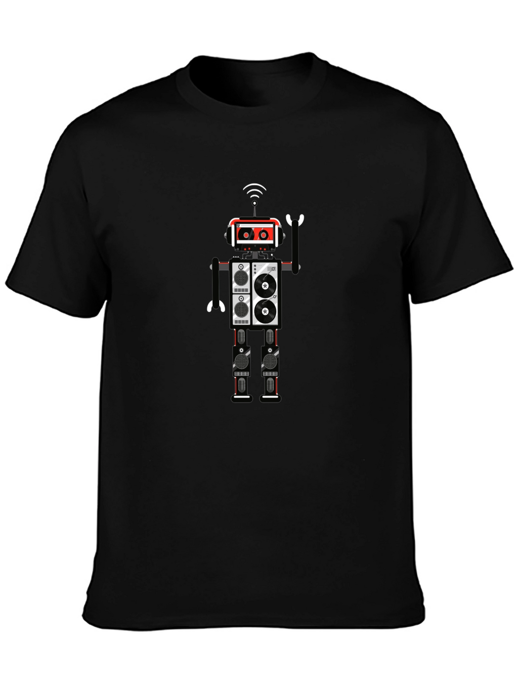 Robot Graphic Black T-Shirt