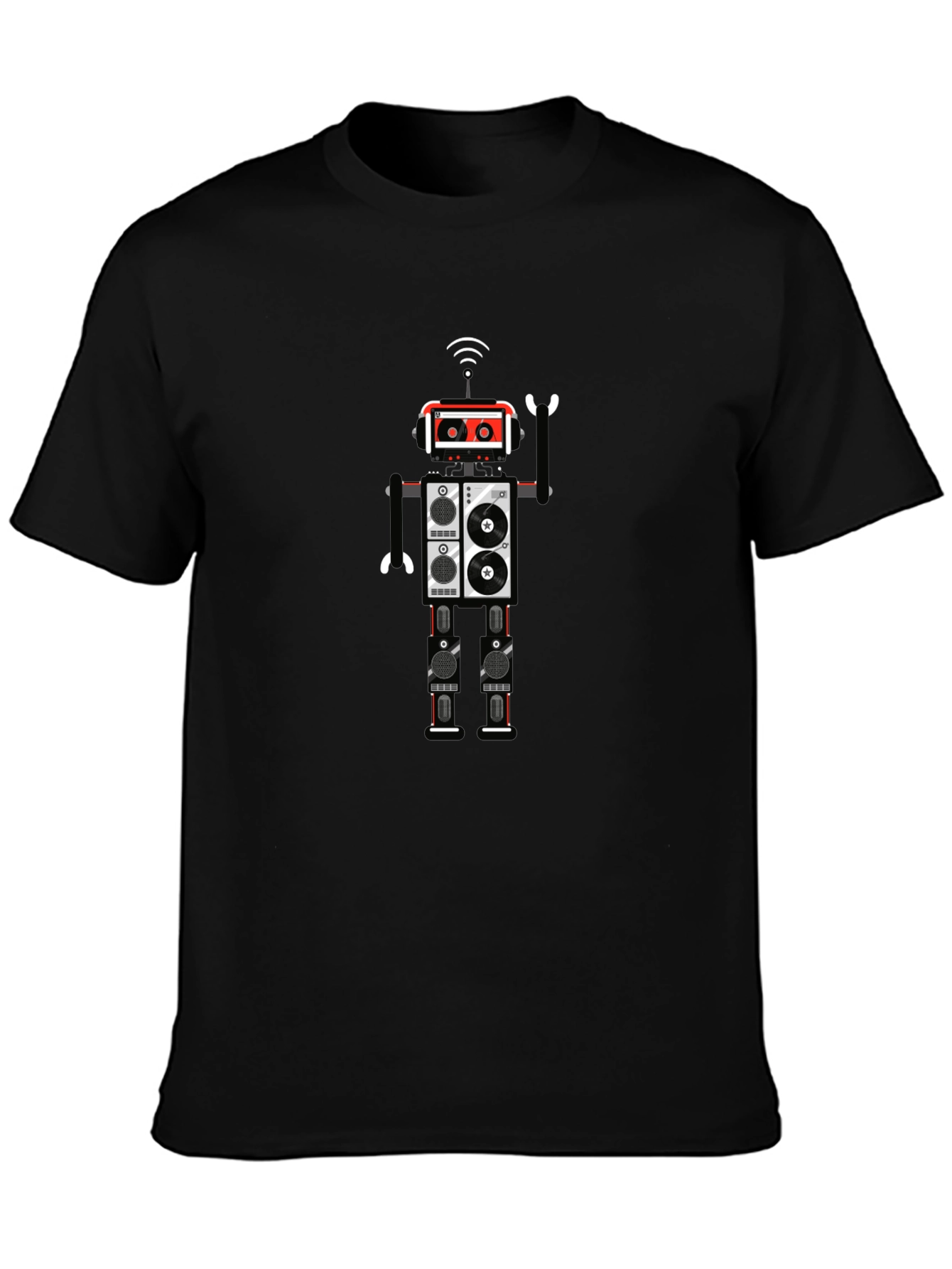 Robot Graphic Black T-Shirt