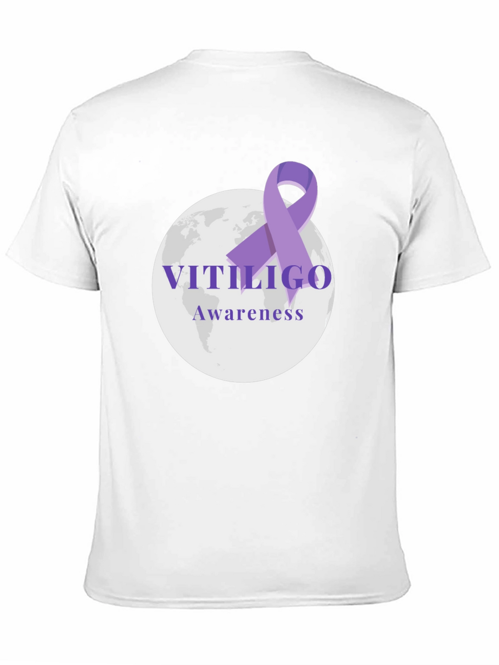 Vitiligo Awareness Ribbon T-Shirt - Black
