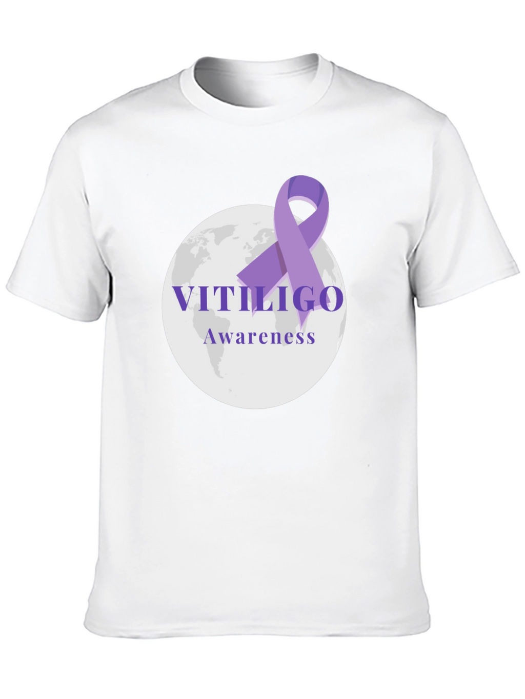 Vitiligo Awareness Ribbon T-Shirt - Black