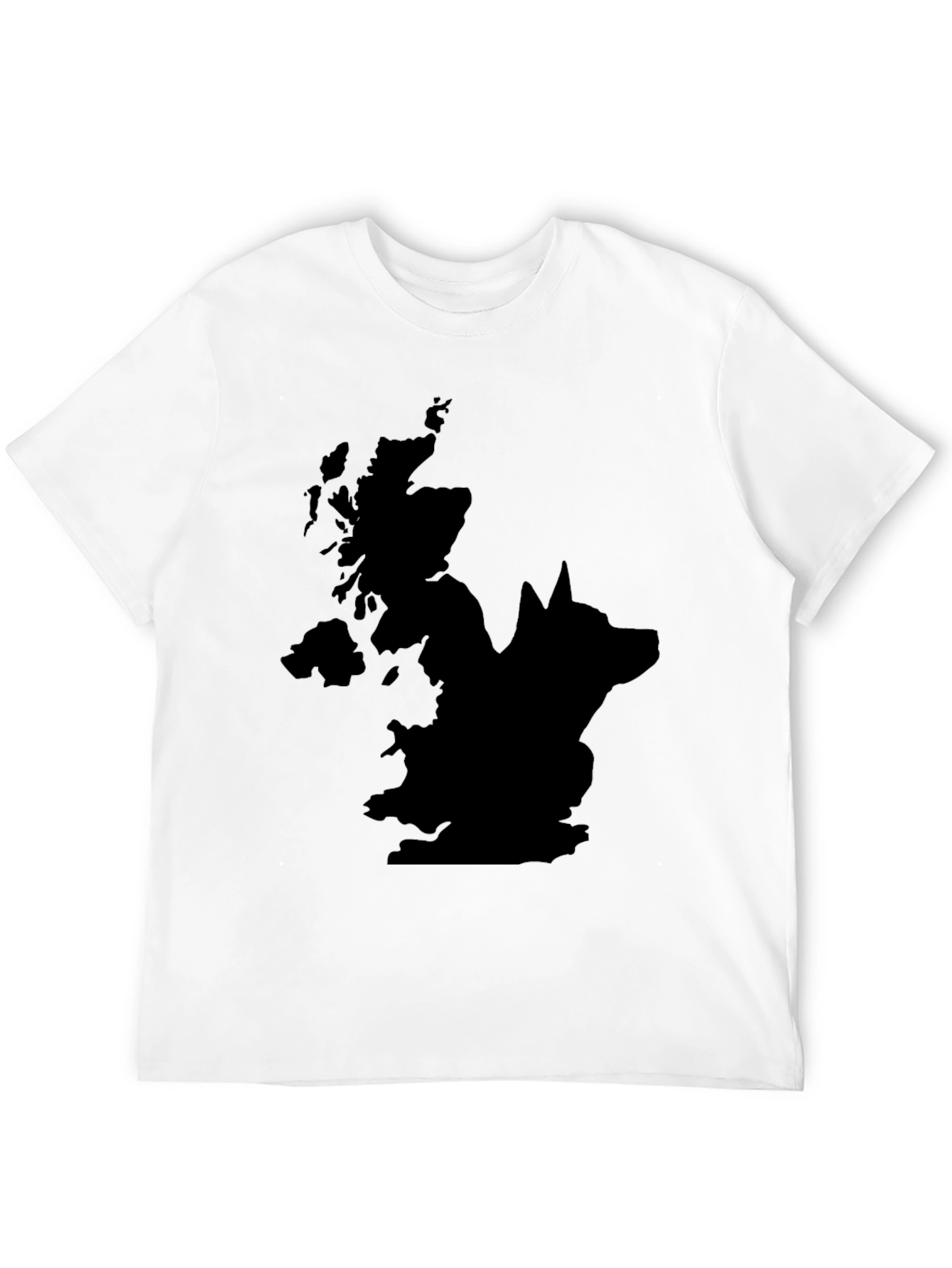 UK Wolf Graphic Tee - Mens Black T-Shirt