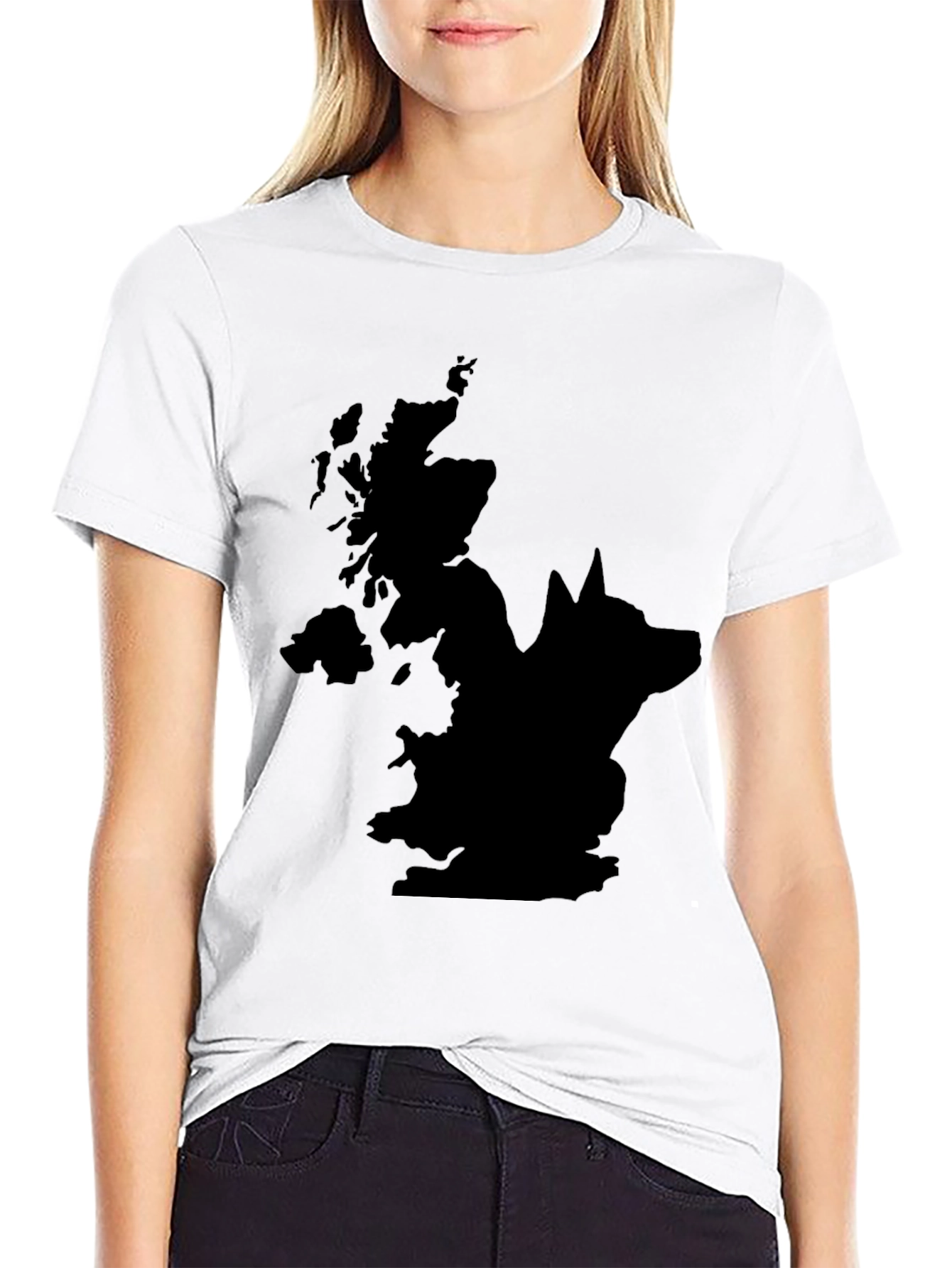 UK Wolf Graphic Tee - Mens Black T-Shirt