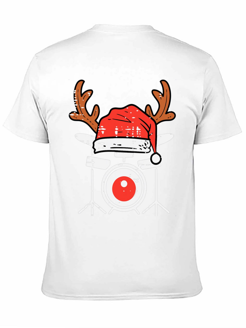 Christmas Drum Set T-Shirt - Holiday Music Tee