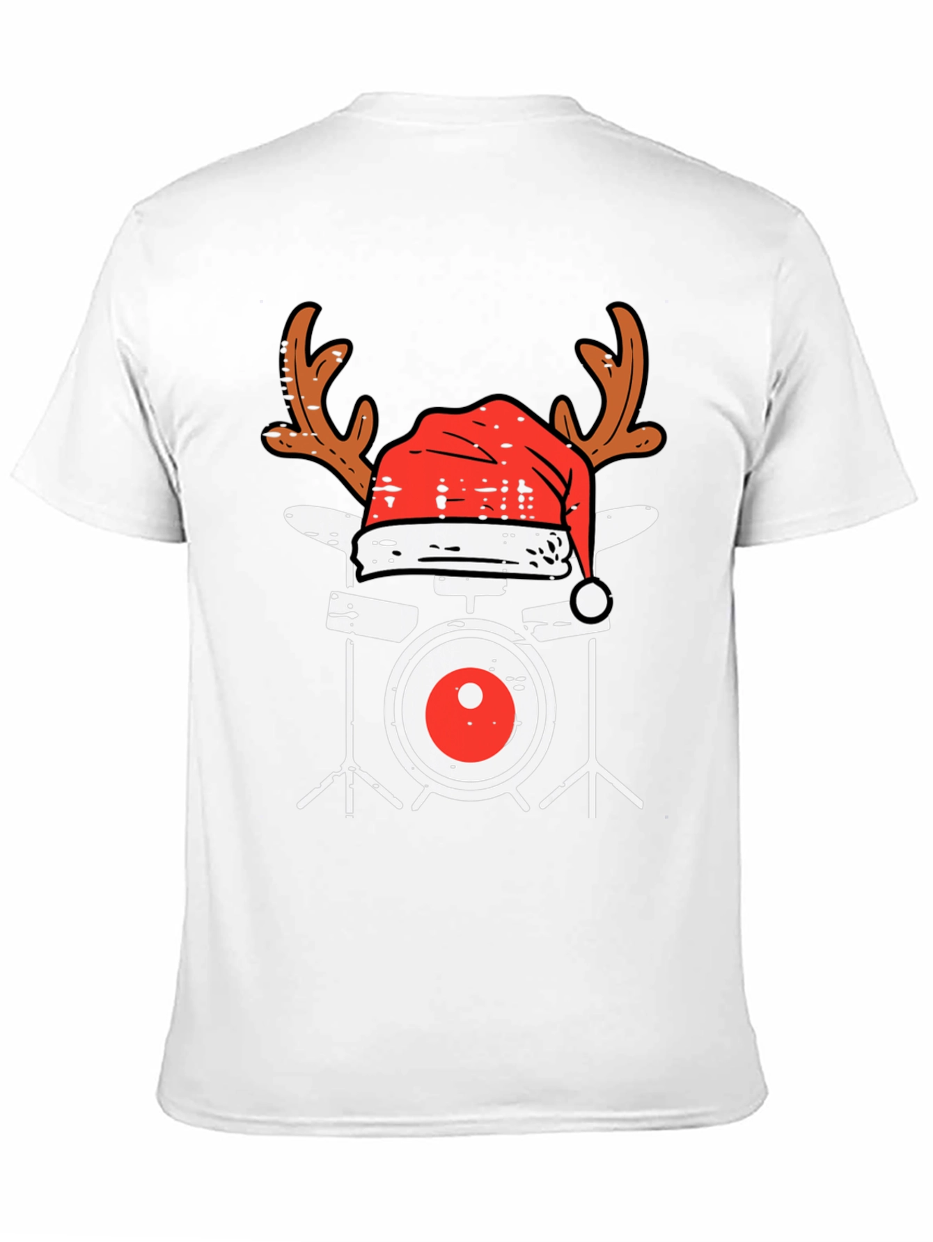 Christmas Drum Set T-Shirt - Holiday Music Tee
