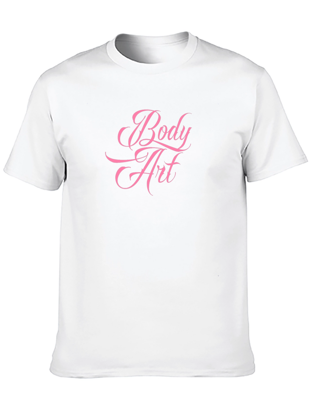 Body Art Pink Print Black T-Shirt
