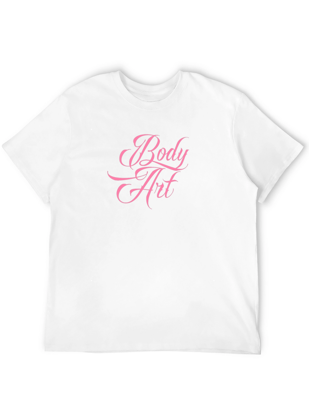 Body Art Pink Print Black T-Shirt