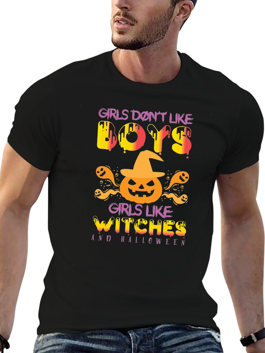 Girls Like Witches Halloween Graphic Tee