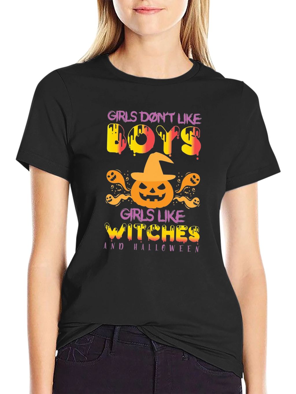 Girls Like Witches Halloween Graphic Tee