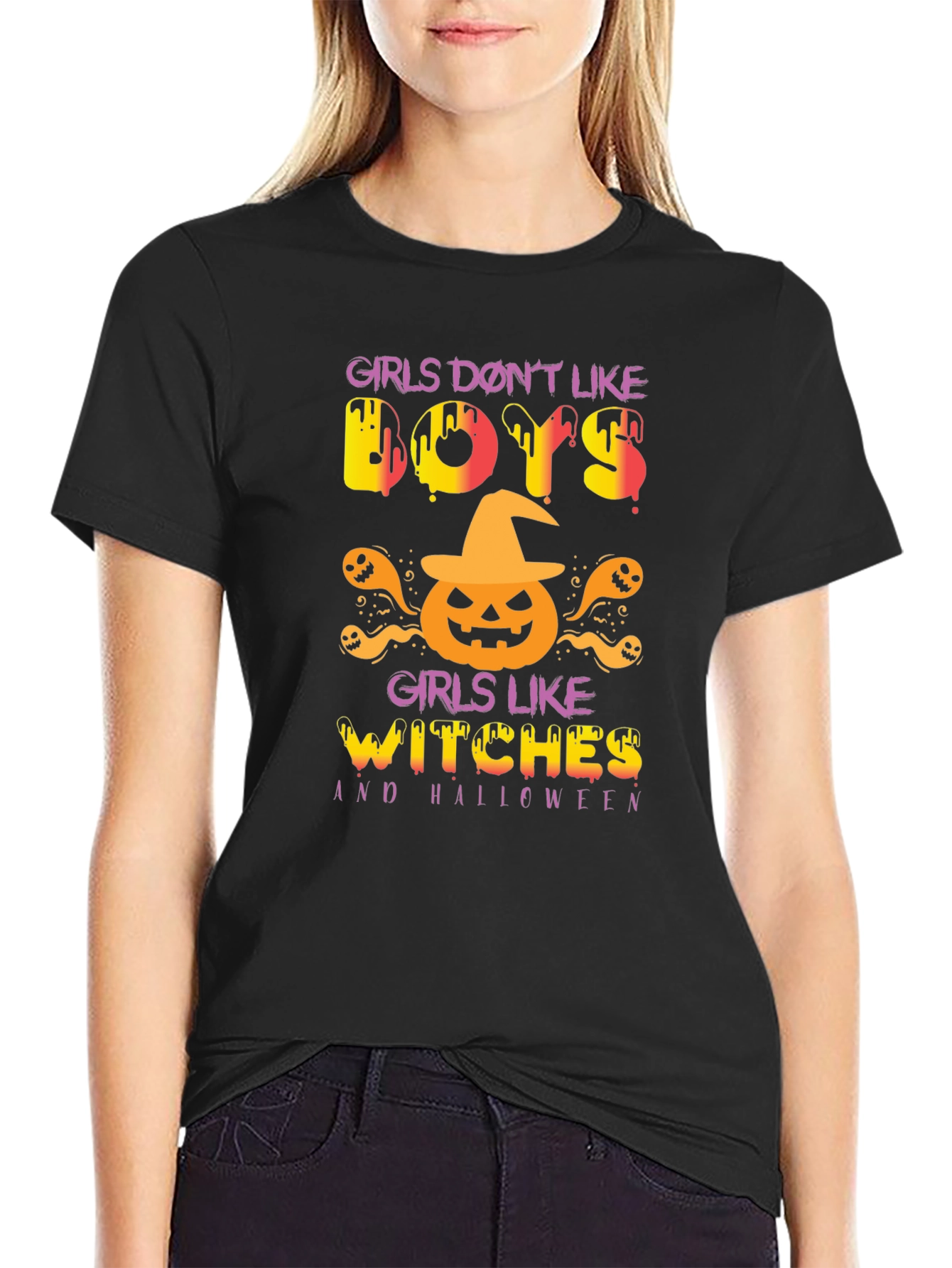 Girls Like Witches Halloween Graphic Tee