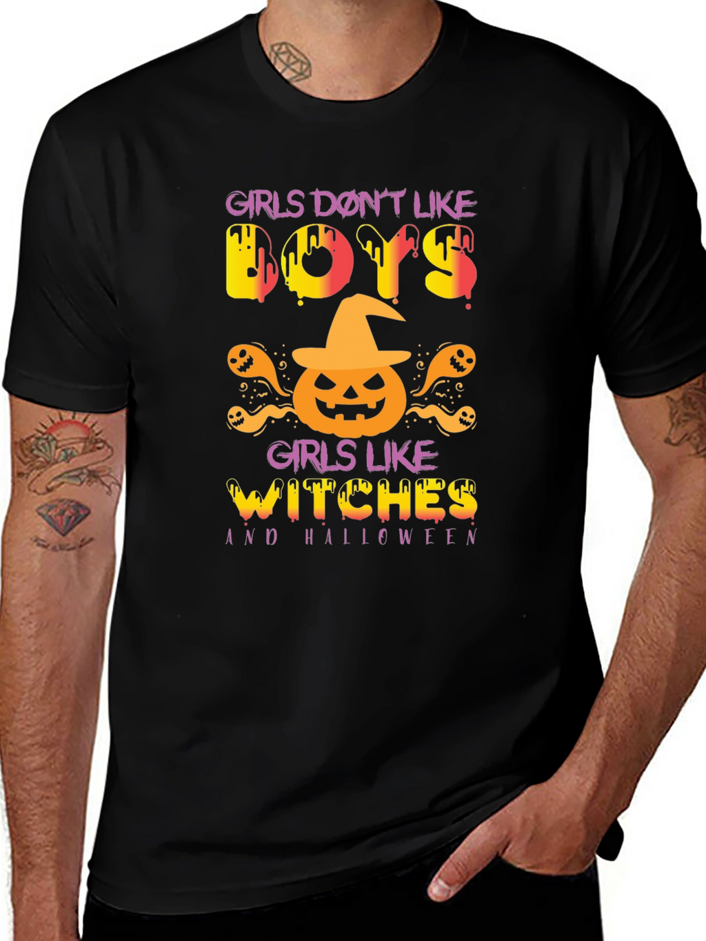 Girls Like Witches Halloween Graphic Tee