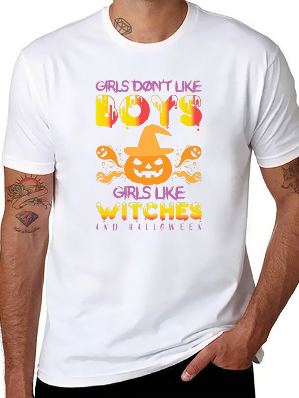 Girls Like Witches Halloween Graphic Tee