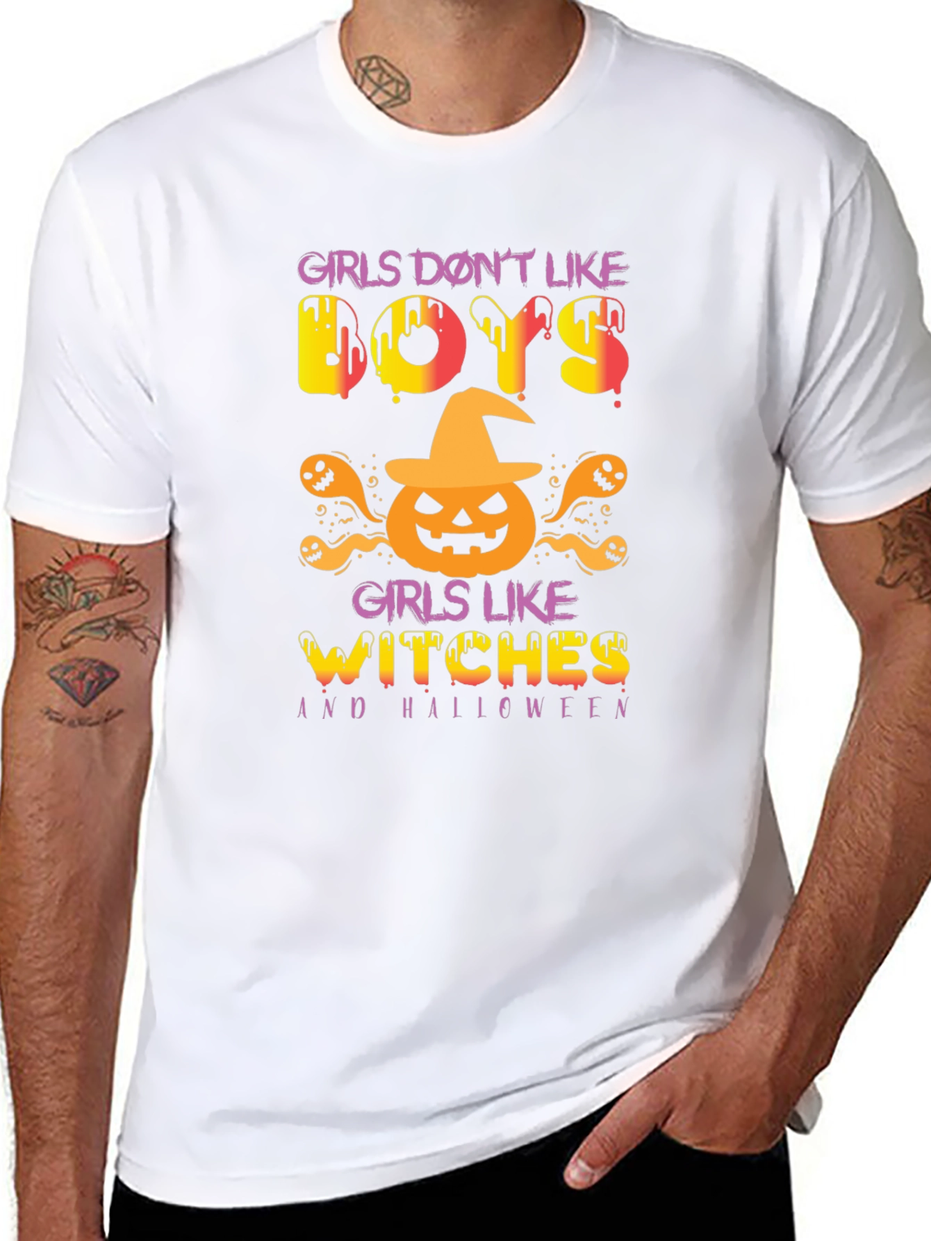 Girls Like Witches Halloween Graphic Tee