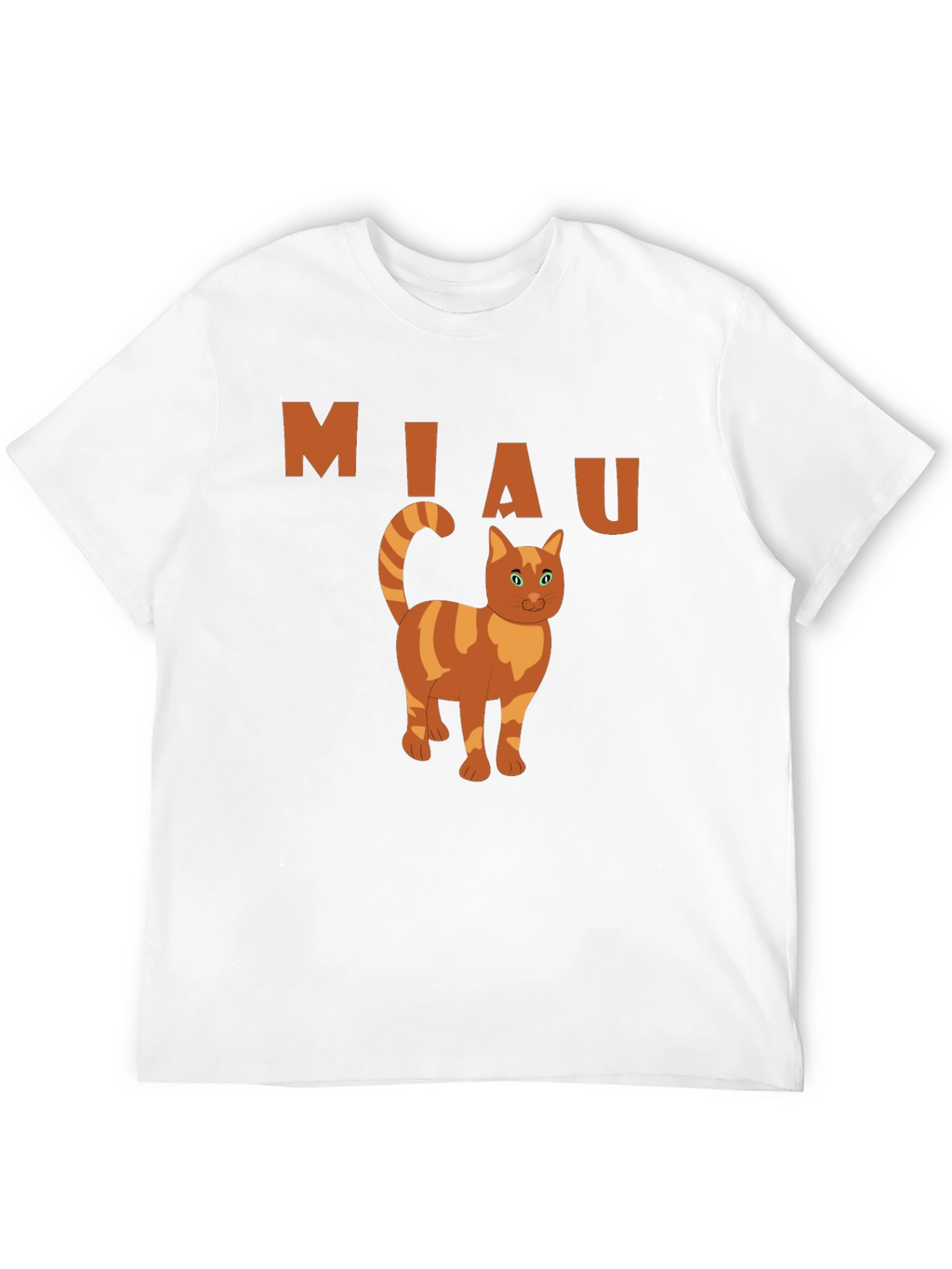 Miaw Cat Graphic Tee - Black Cotton Casual Shirt