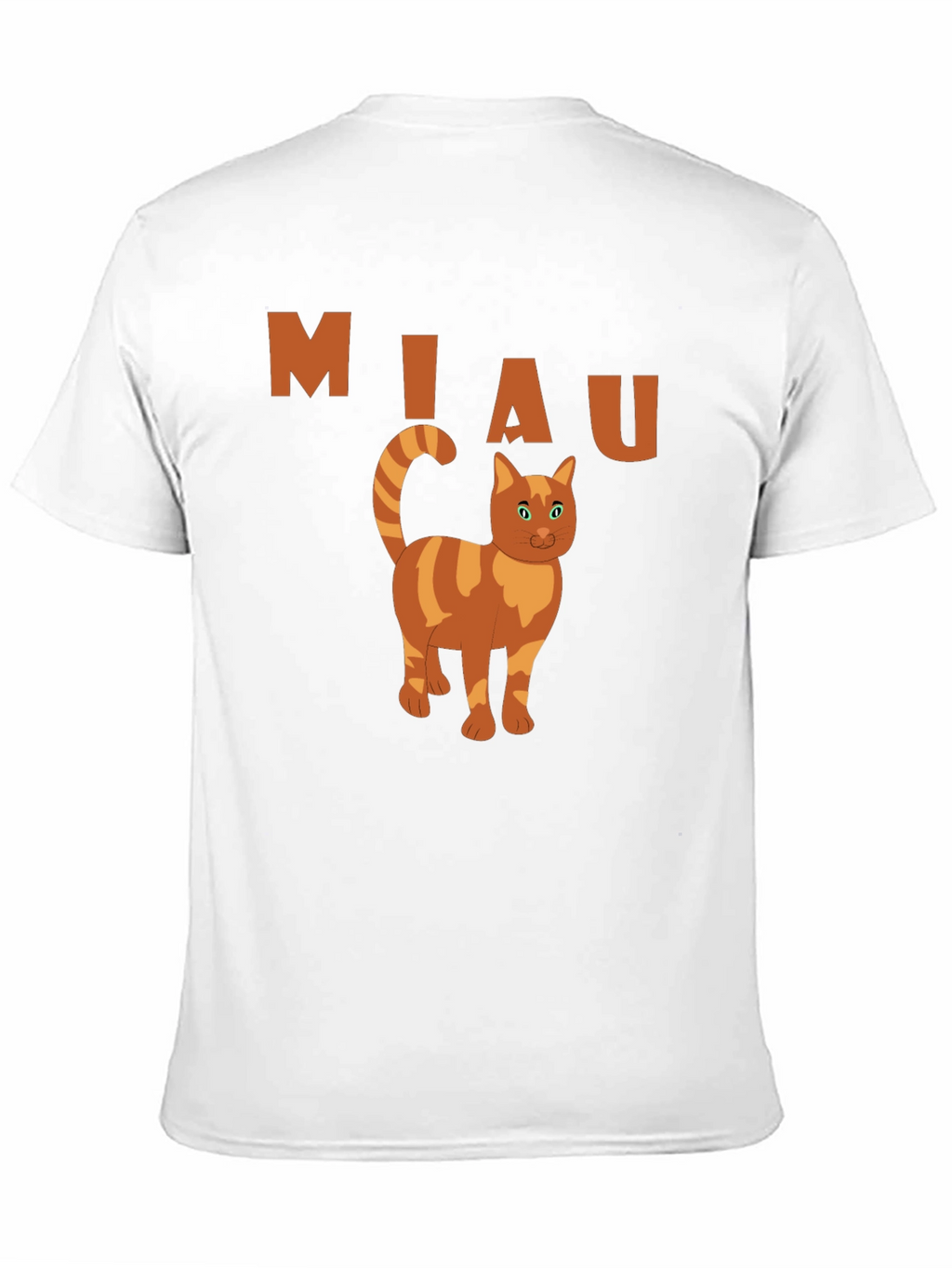 Miaw Cat Graphic Tee - Black Cotton Casual Shirt
