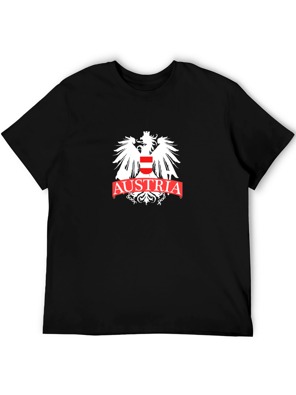Austria Eagle Crest Graphic Tee - Black