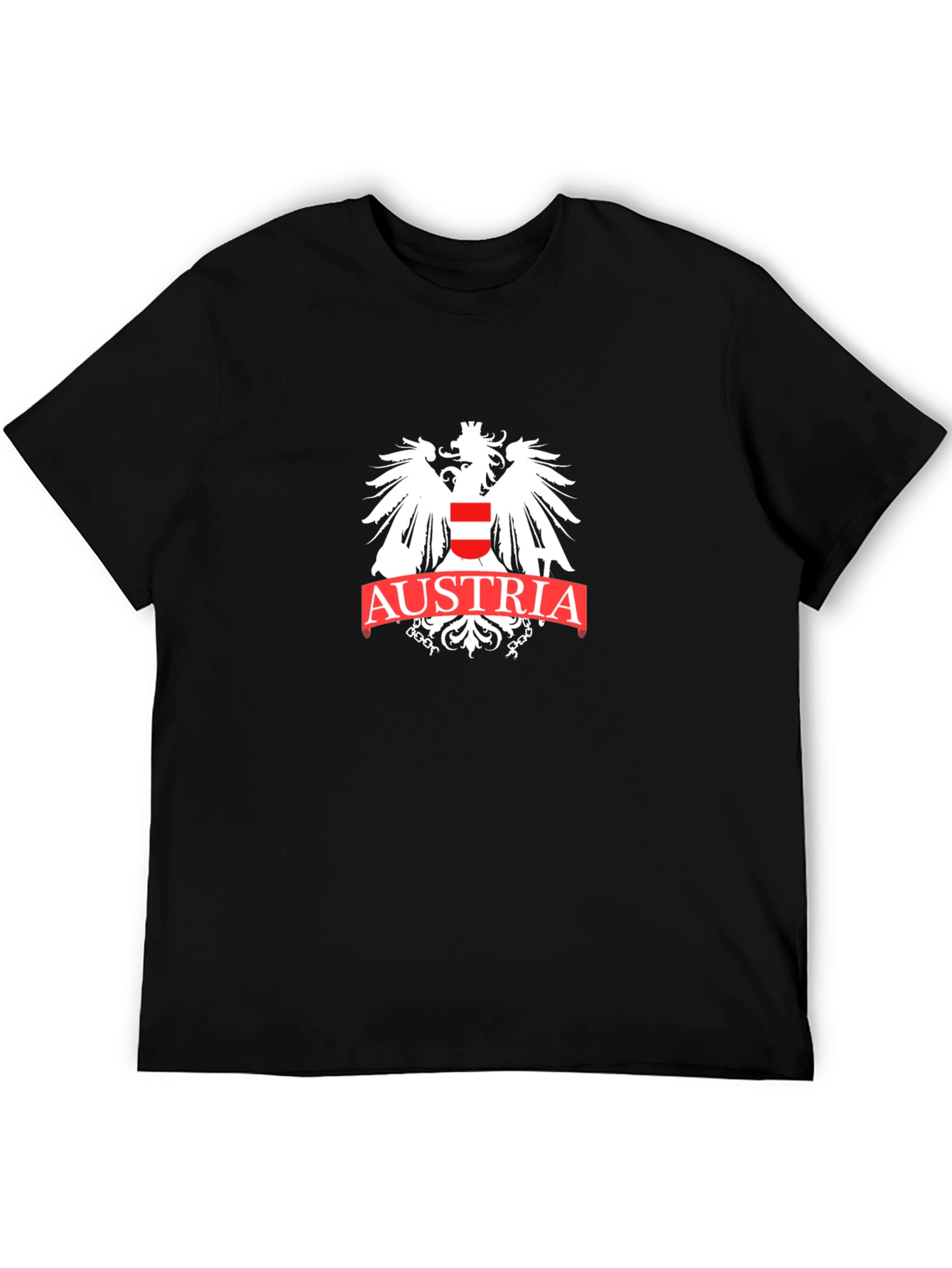 Austria Eagle Crest Graphic Tee - Black