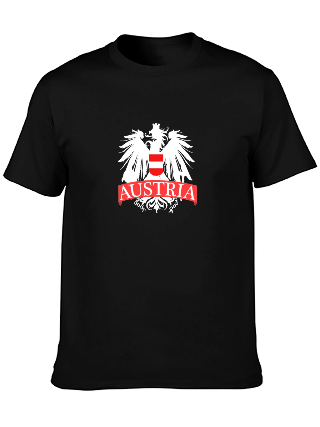 Austria Eagle Crest Graphic Tee - Black