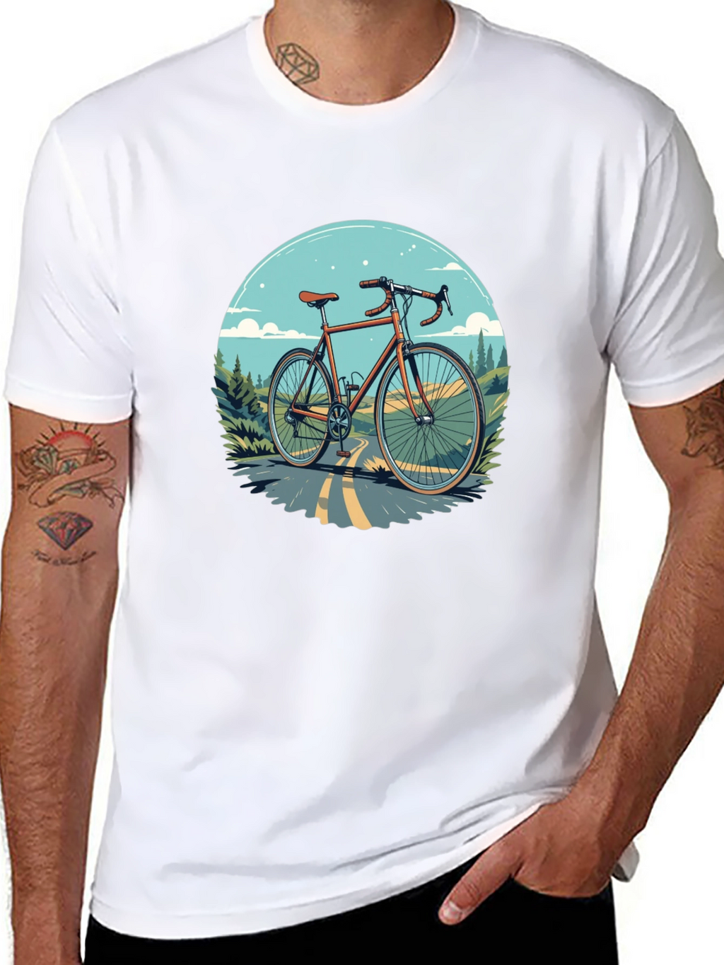 Cycling T-Shirt - Graphic Bike Design