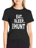 Eat Sleep Hog Hunt Black Graphic Tee