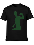 Muscle Woman Silhouette Graphic Tee