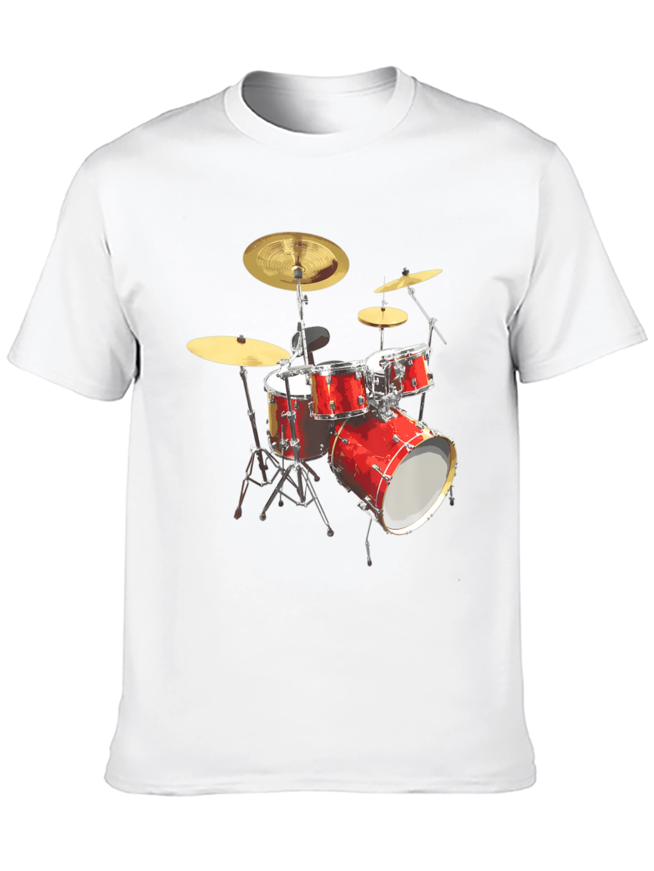 Drum Set Graphic Tee - Music Lovers T-Shirt