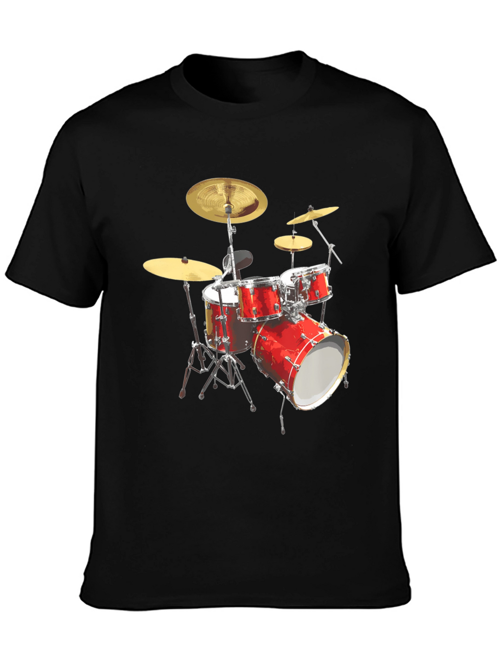 Drum Set Graphic Tee - Music Lovers T-Shirt
