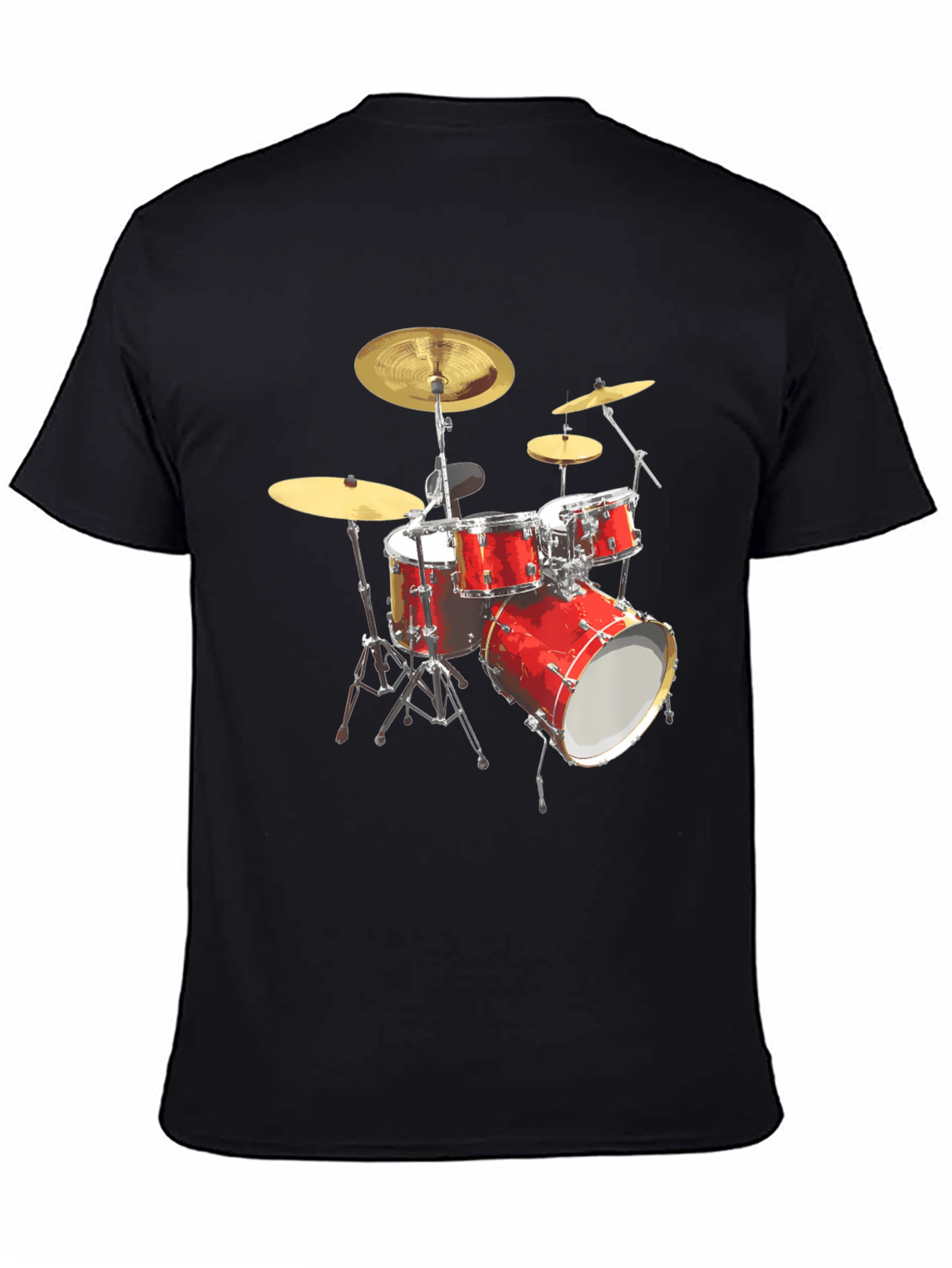 Drum Set Graphic Tee - Music Lovers T-Shirt
