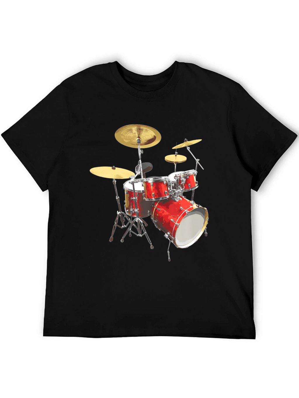 Drum Set Graphic Tee - Music Lovers T-Shirt