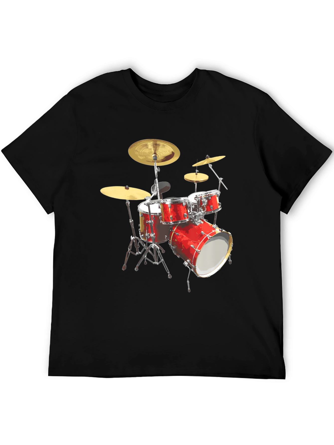 Drum Set Graphic Tee - Music Lovers T-Shirt