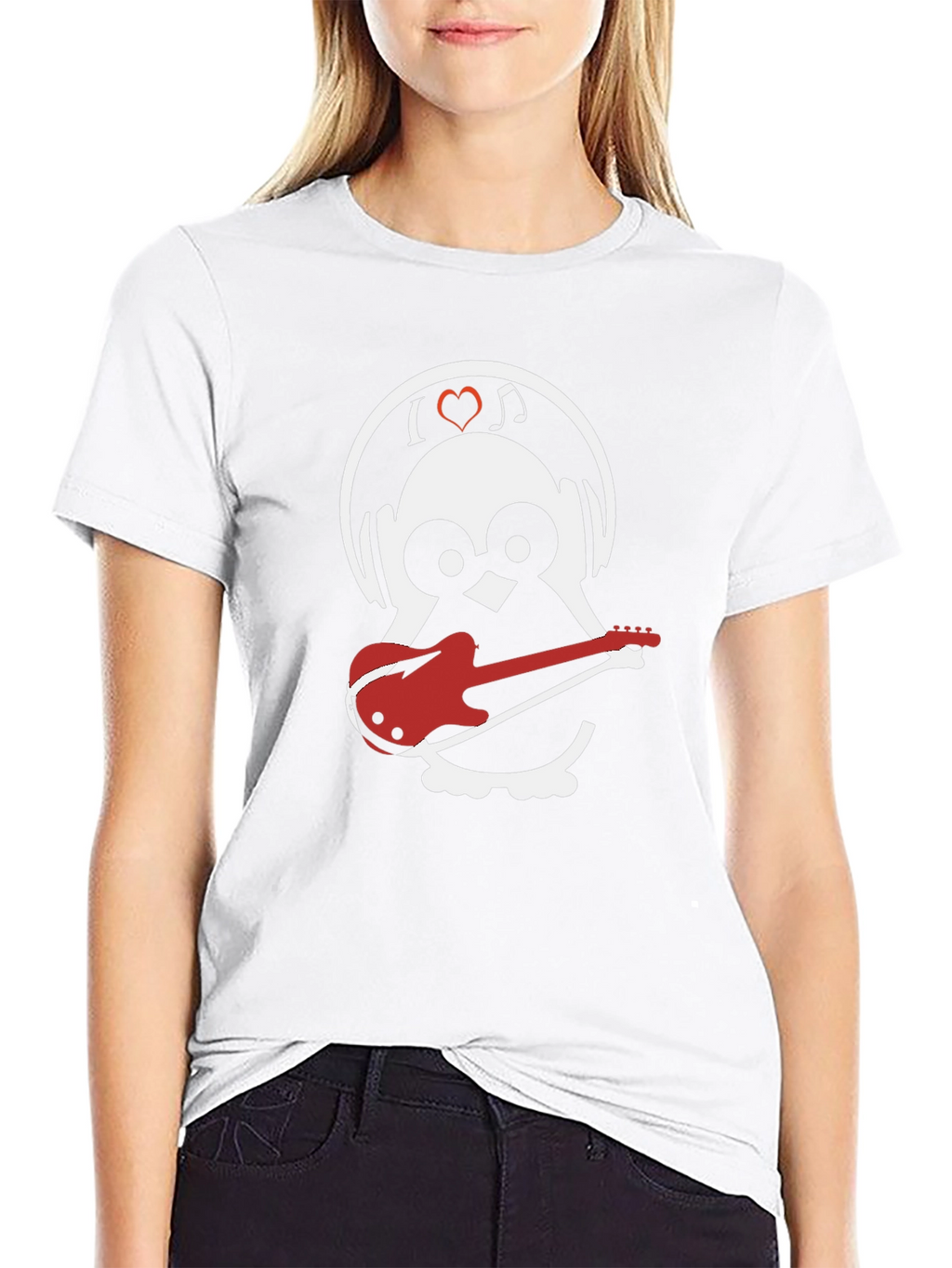 Music Loving Owl Graphic Tee - Black