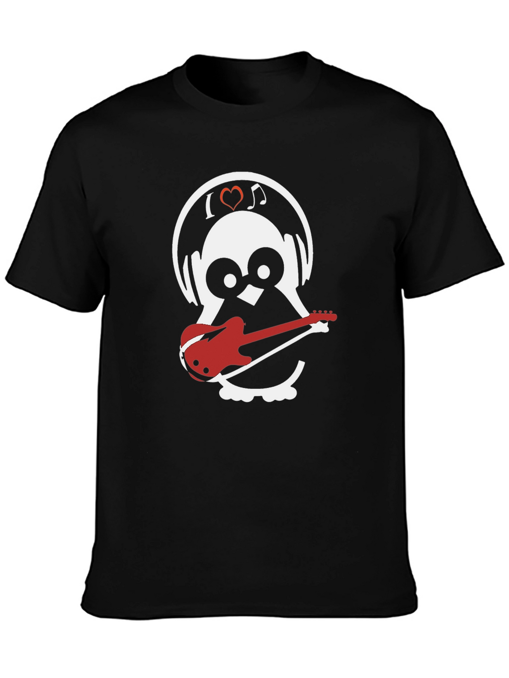 Music Loving Owl Graphic Tee - Black
